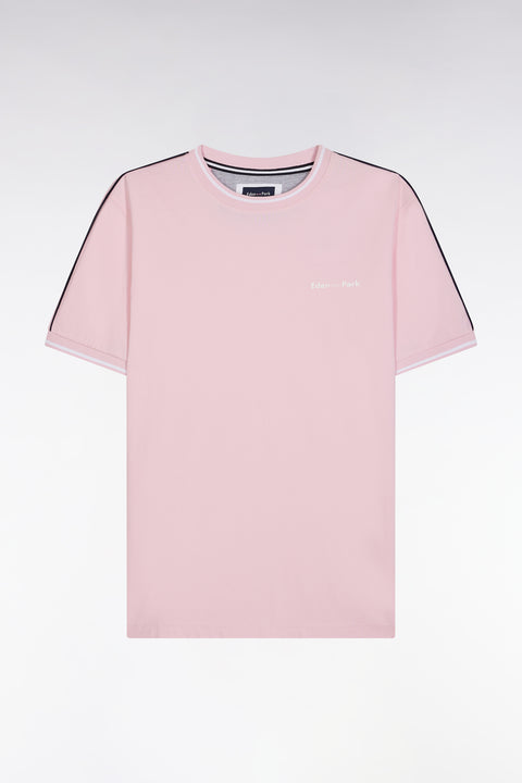 T-shirt en coton rose coupe décontractée - Image 2