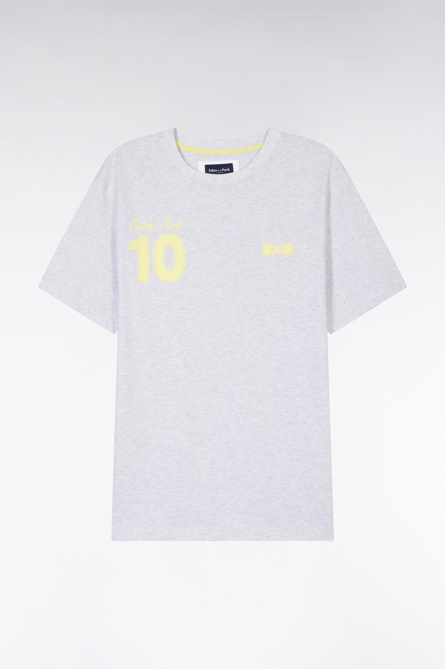 T-shirt 10 in grey and yellow cotton, relaxed fit