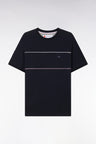French XV T-shirt in Marine Cotton with Passepoils Straight Cup