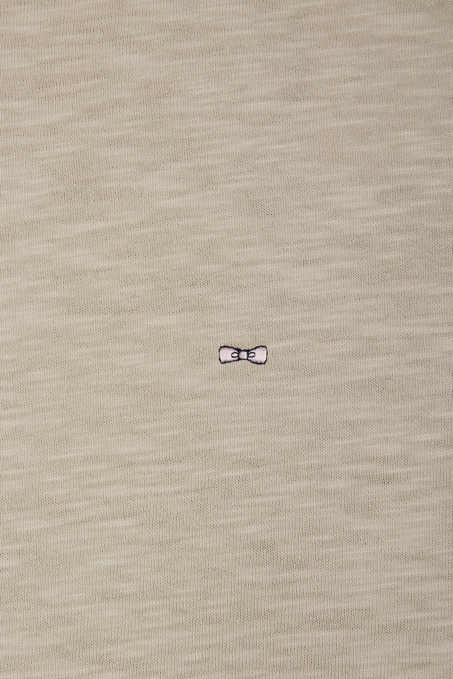 T-shirt en jersey de coton slub beige coupe droite
