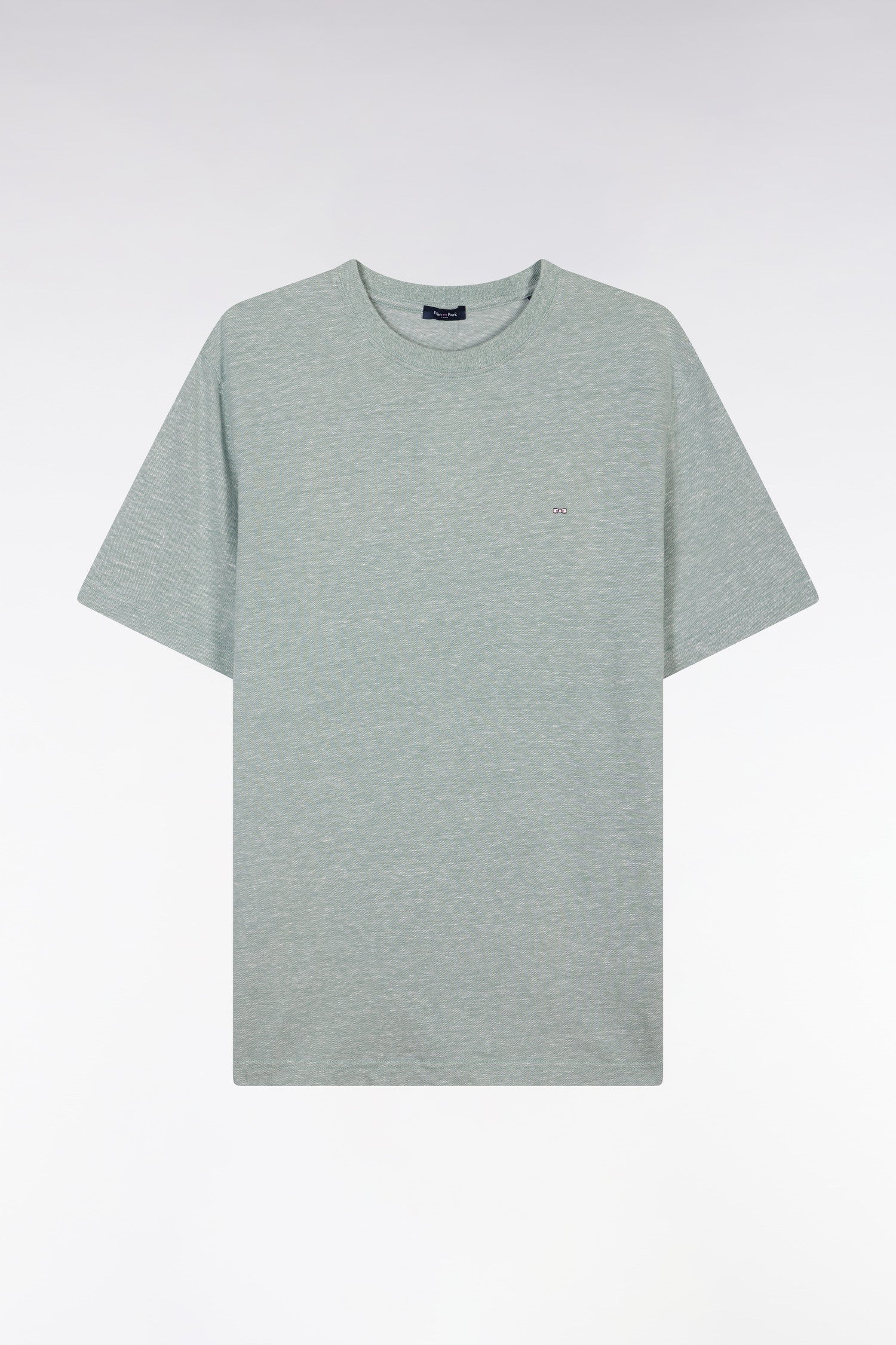 Tシャツ コットン製 と リネン グレー moyen ストレートフィット