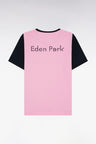 Relaxed fit pink cotton short-sleeved T-shirt