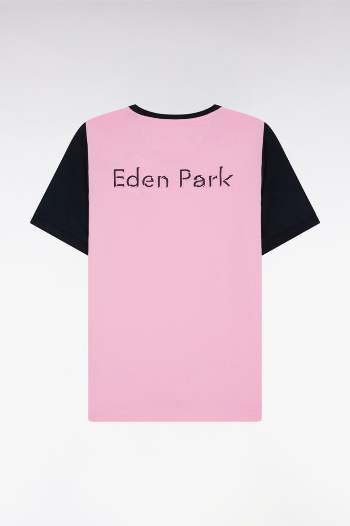 T-shirt à manches courtes en coton rose coupe décontractée