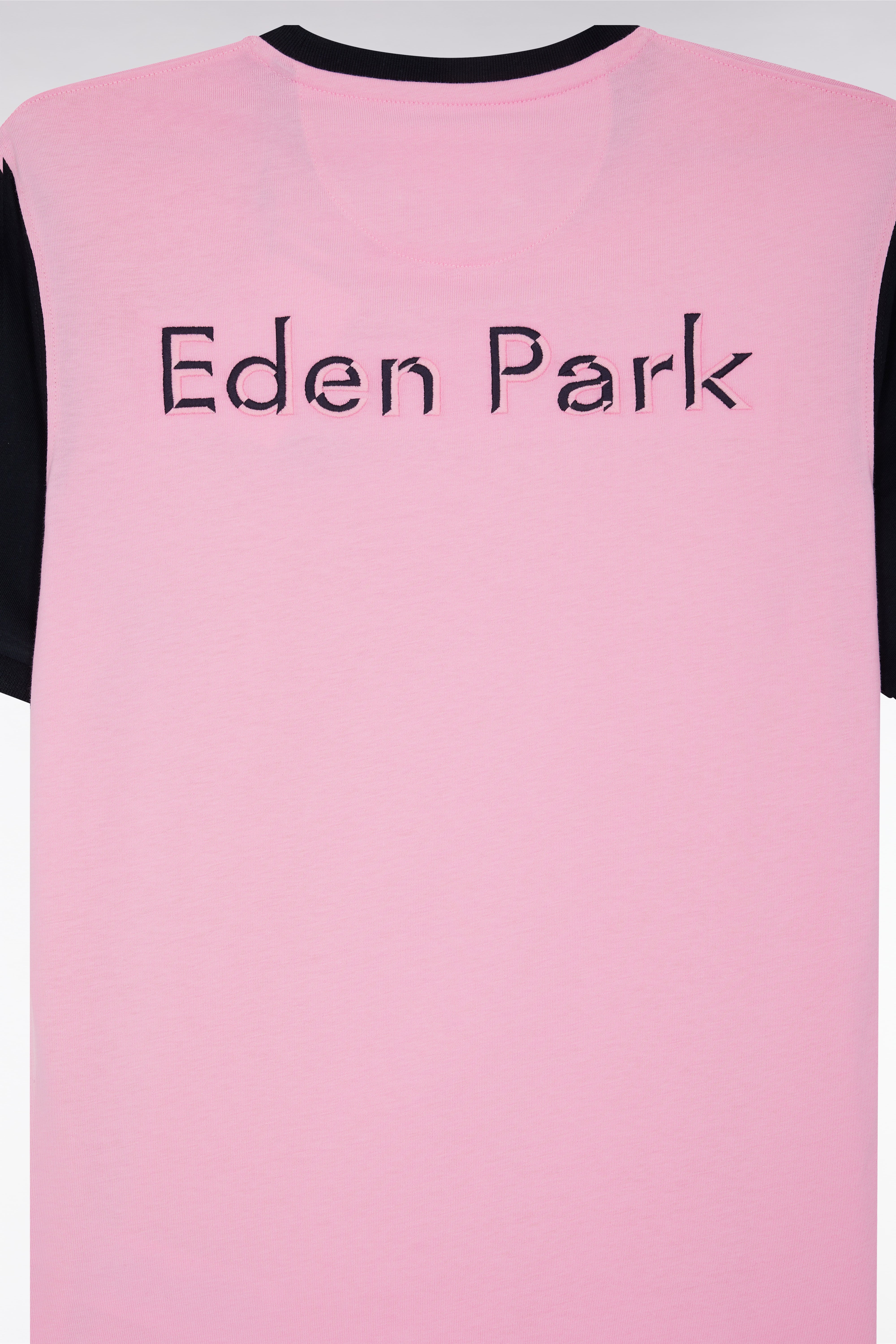T-shirt à manches courtes en coton rose coupe décontractée