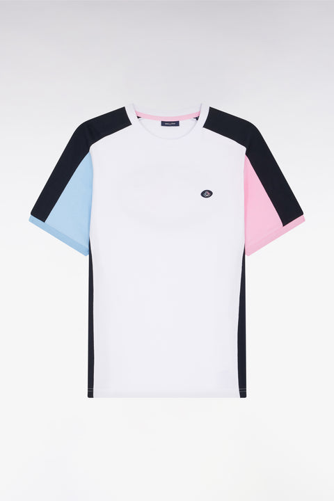 Straight-cut white cotton short-sleeved T-shirt - Image 1