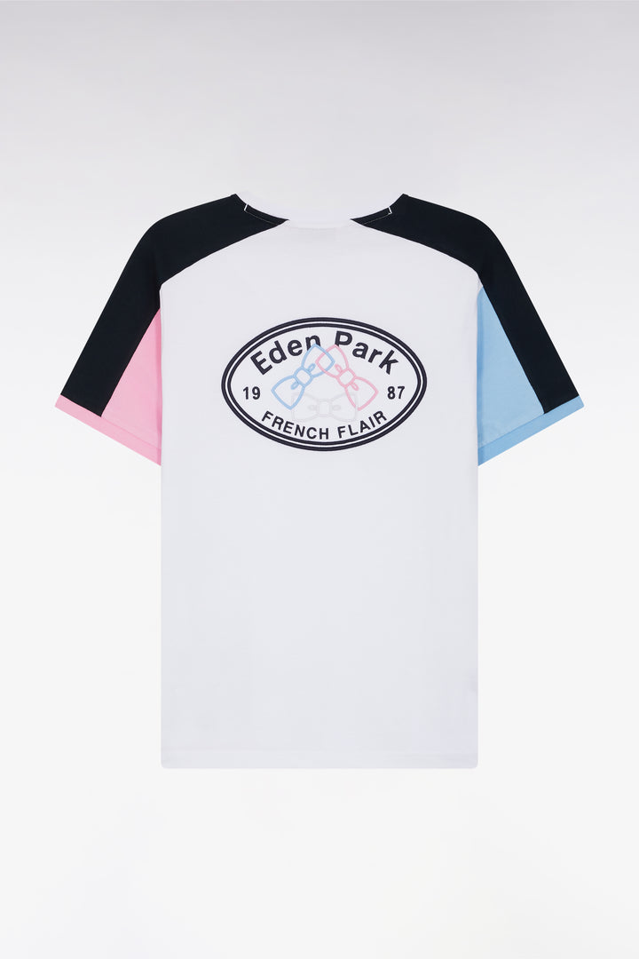 T-shirt à manches courtes en coton blanc coupe droite