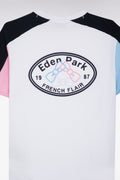 T-shirt à manches courtes en coton blanc coupe droite