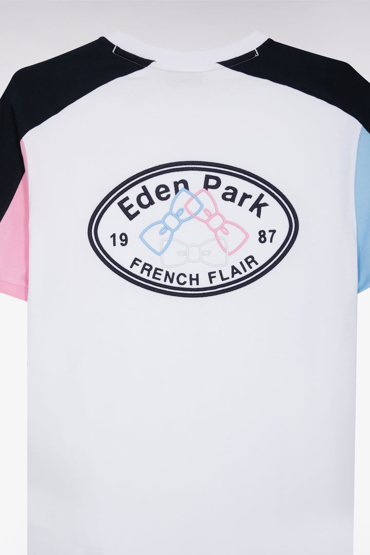 T-shirt à manches courtes en coton blanc coupe droite