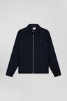Water-repellent navy zipped jacket in stretch cotton