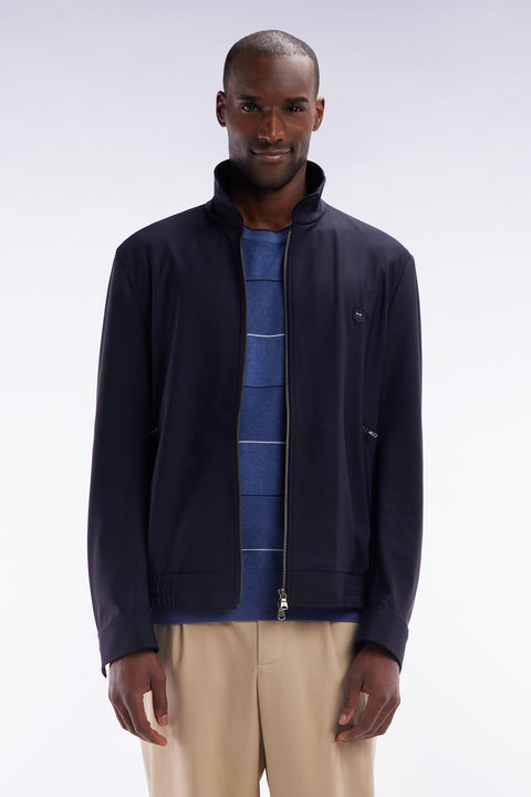 Blouson zippé technique bleu marine - Image 1