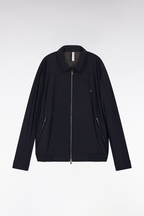 Blouson zippé technique bleu marine - Image 2