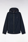 Blouson coupe-vent en nylon Soft Touch à capuche marine