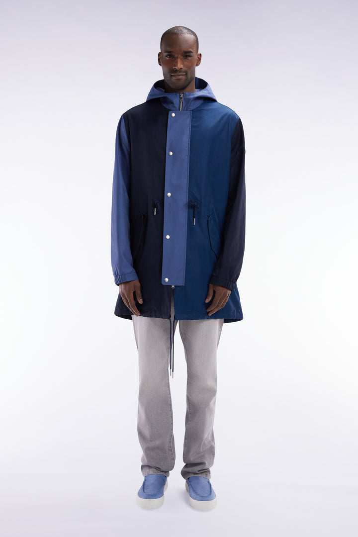 Parka unisexe zippée marine
