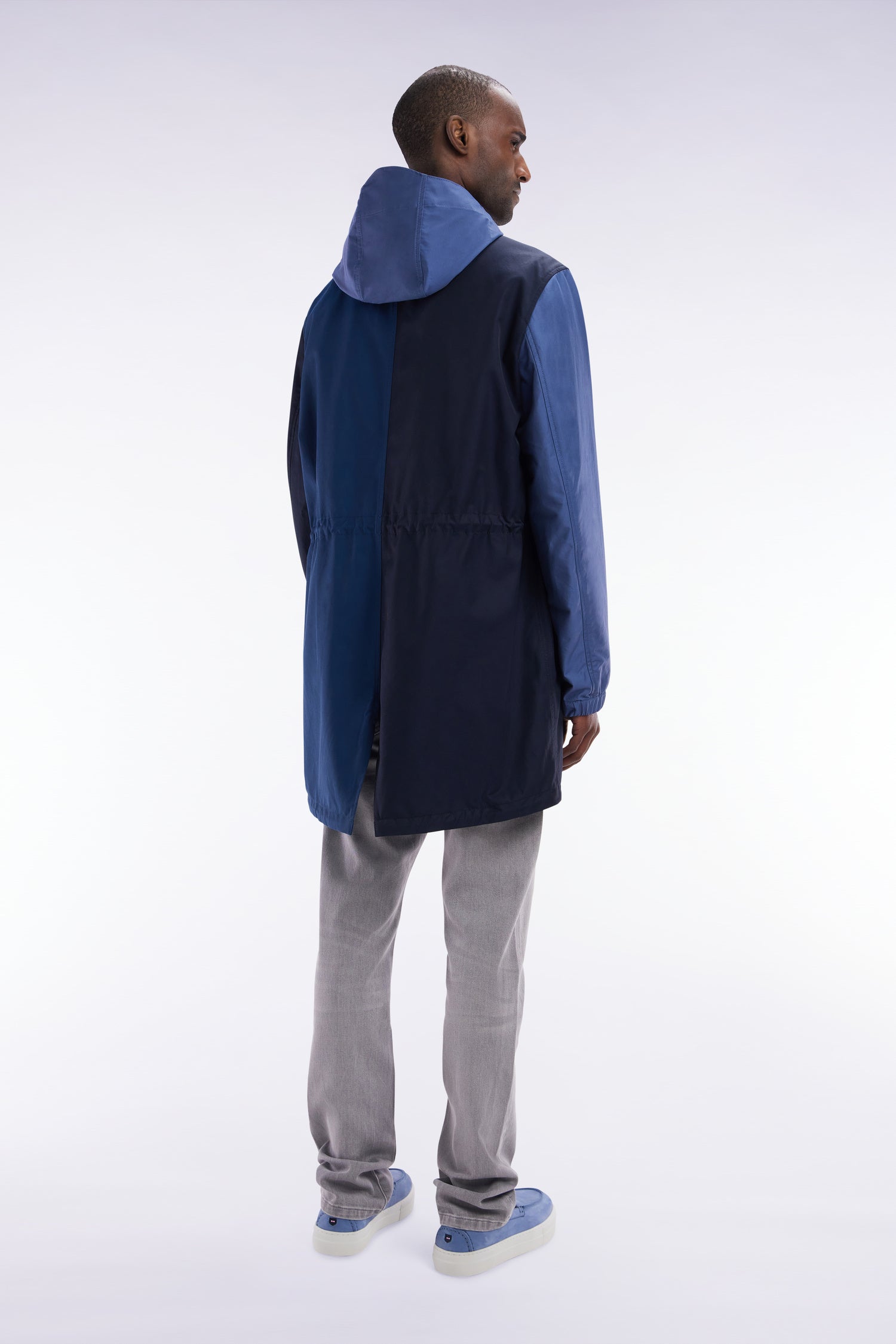 Parka unisexe zippée marine