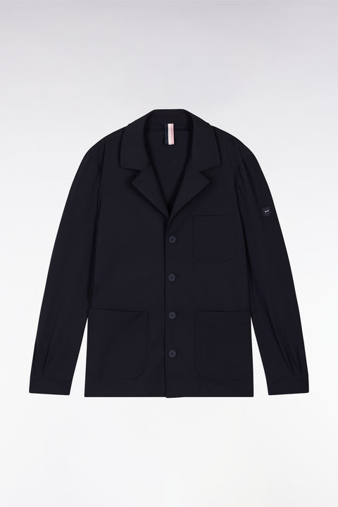 Veste surchemise à poches plaquées bleu marine - Image 2