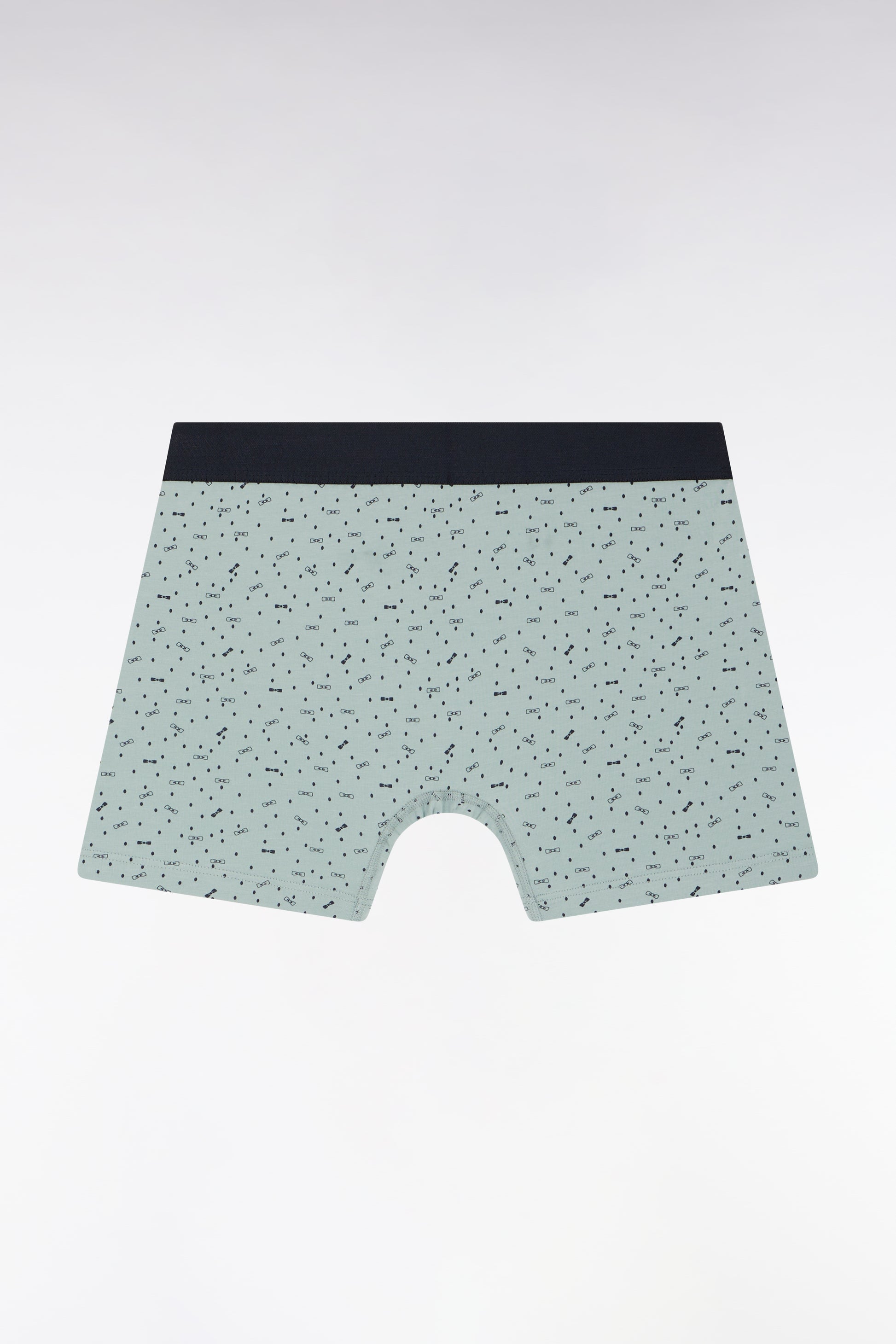 Boxer en jersey de coton stretch à micromotifs gris moyen