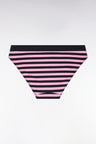 Culotte en modal stretch cerclé marine et rose