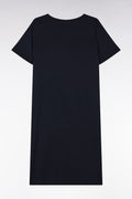Chemise de nuit en modal stretch marine logo Eden Park