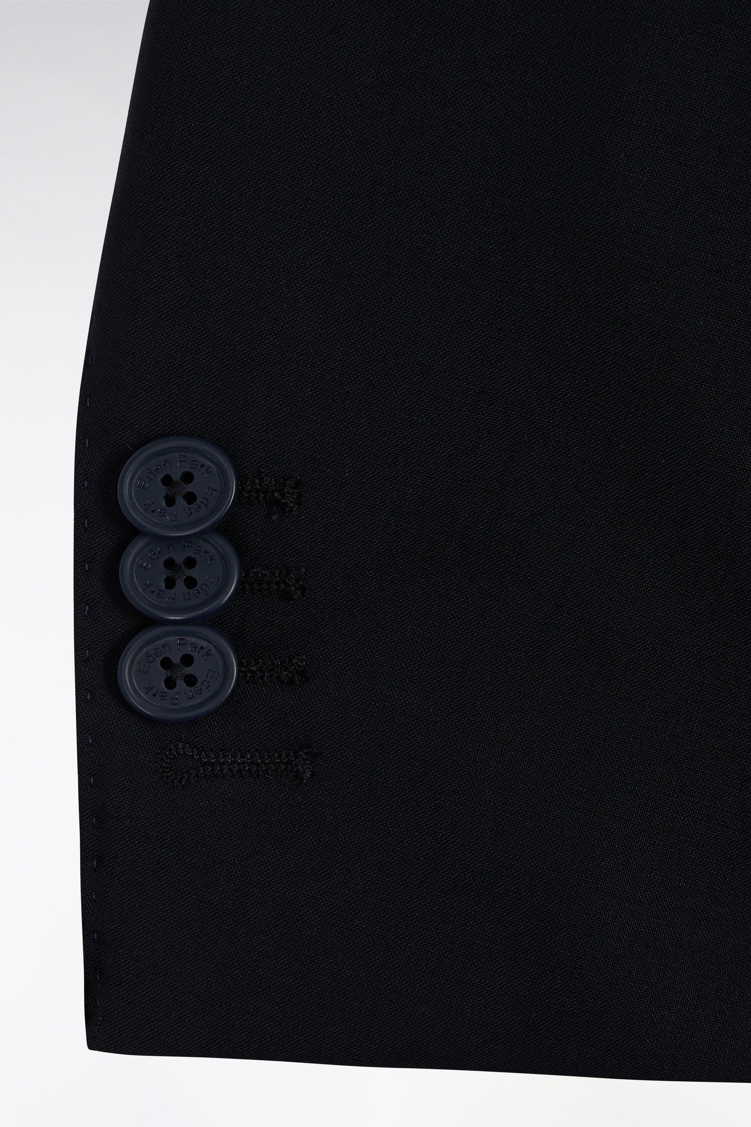 Veste 2 boutons en laine stretch mélangée marine