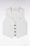 Gilet de costume fluide écru