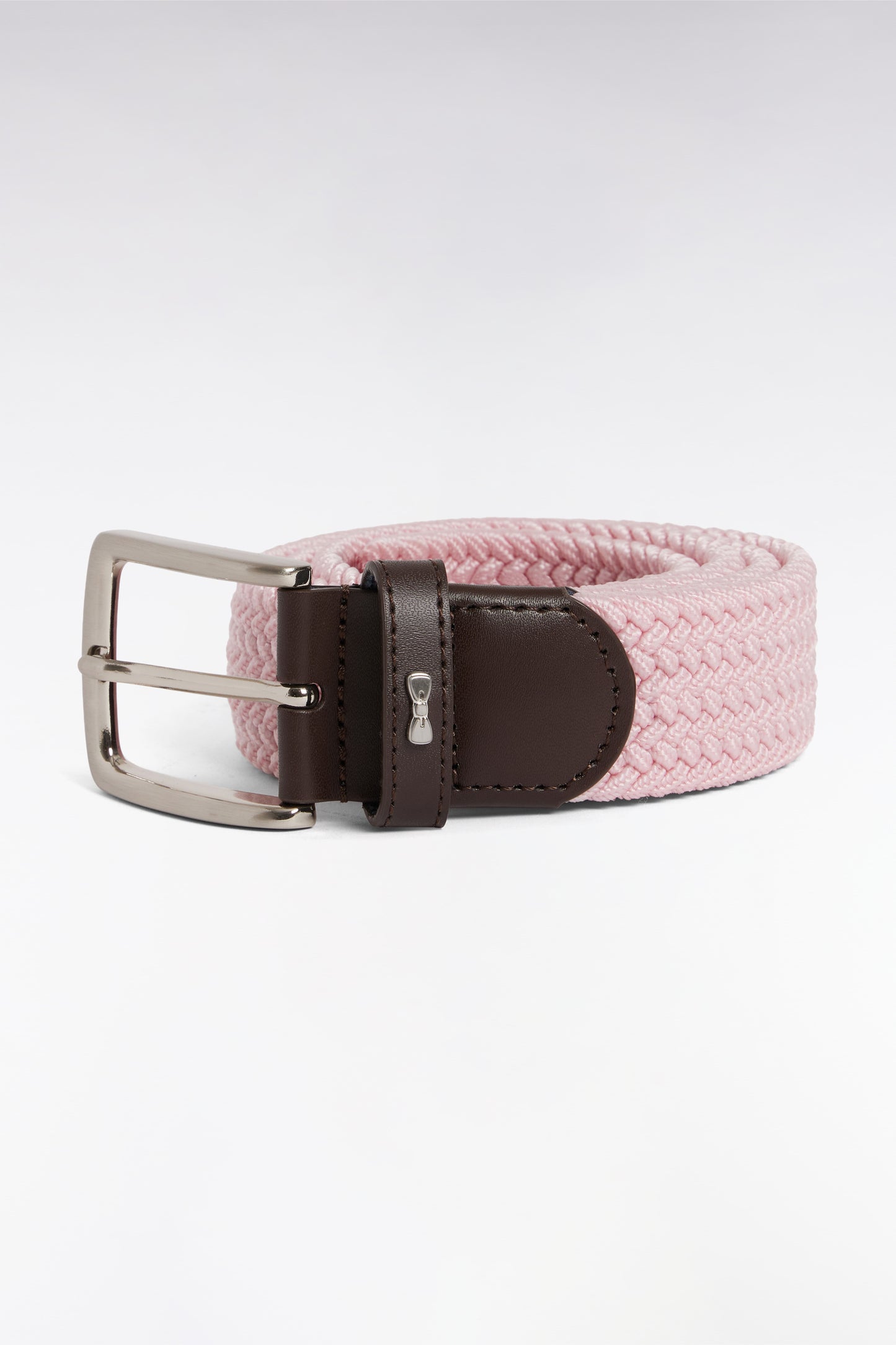 Ceinture textile élastiquée rose