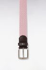 Ceinture textile élastiquée rose