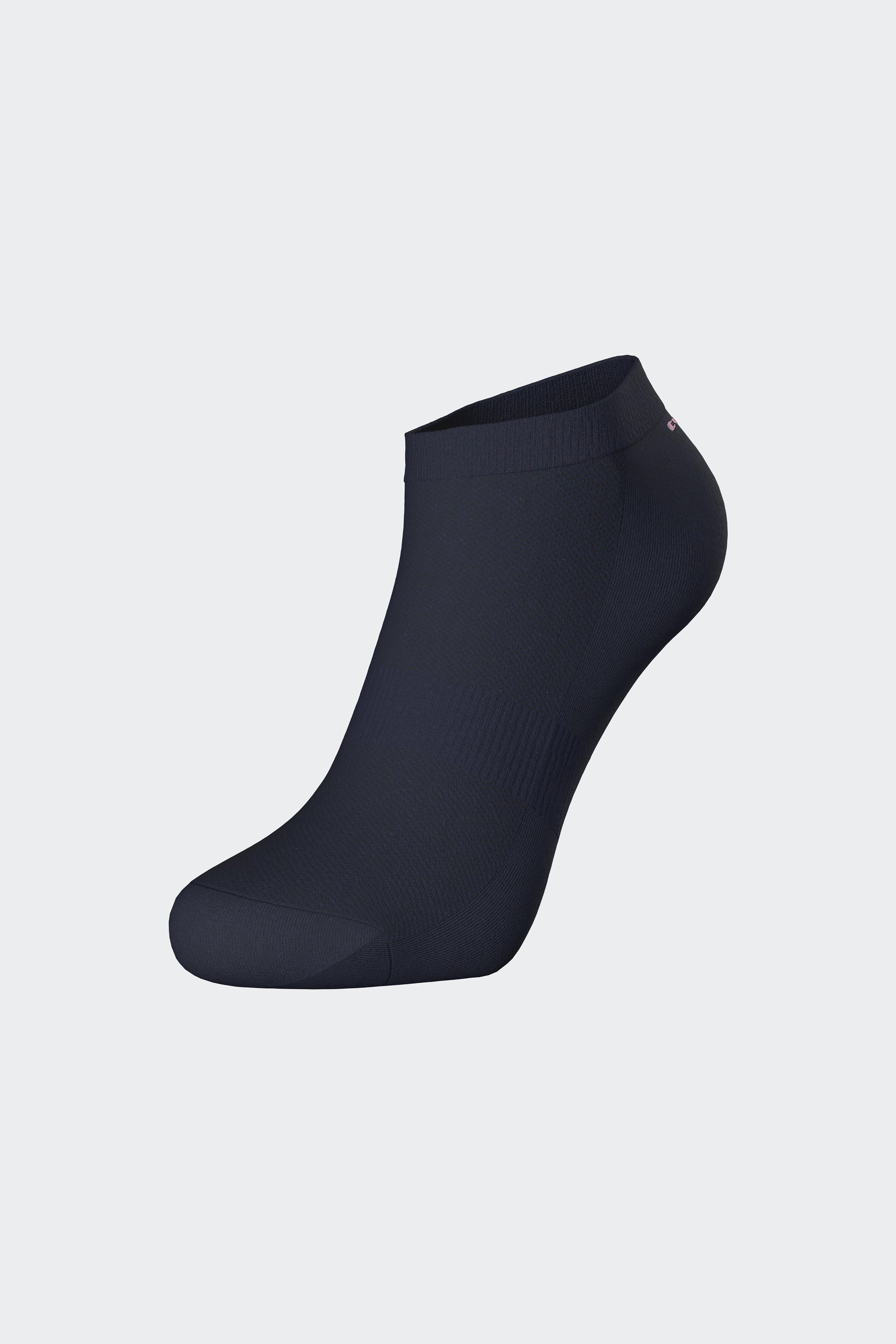 pair of socks basses in cotton mélangé navy