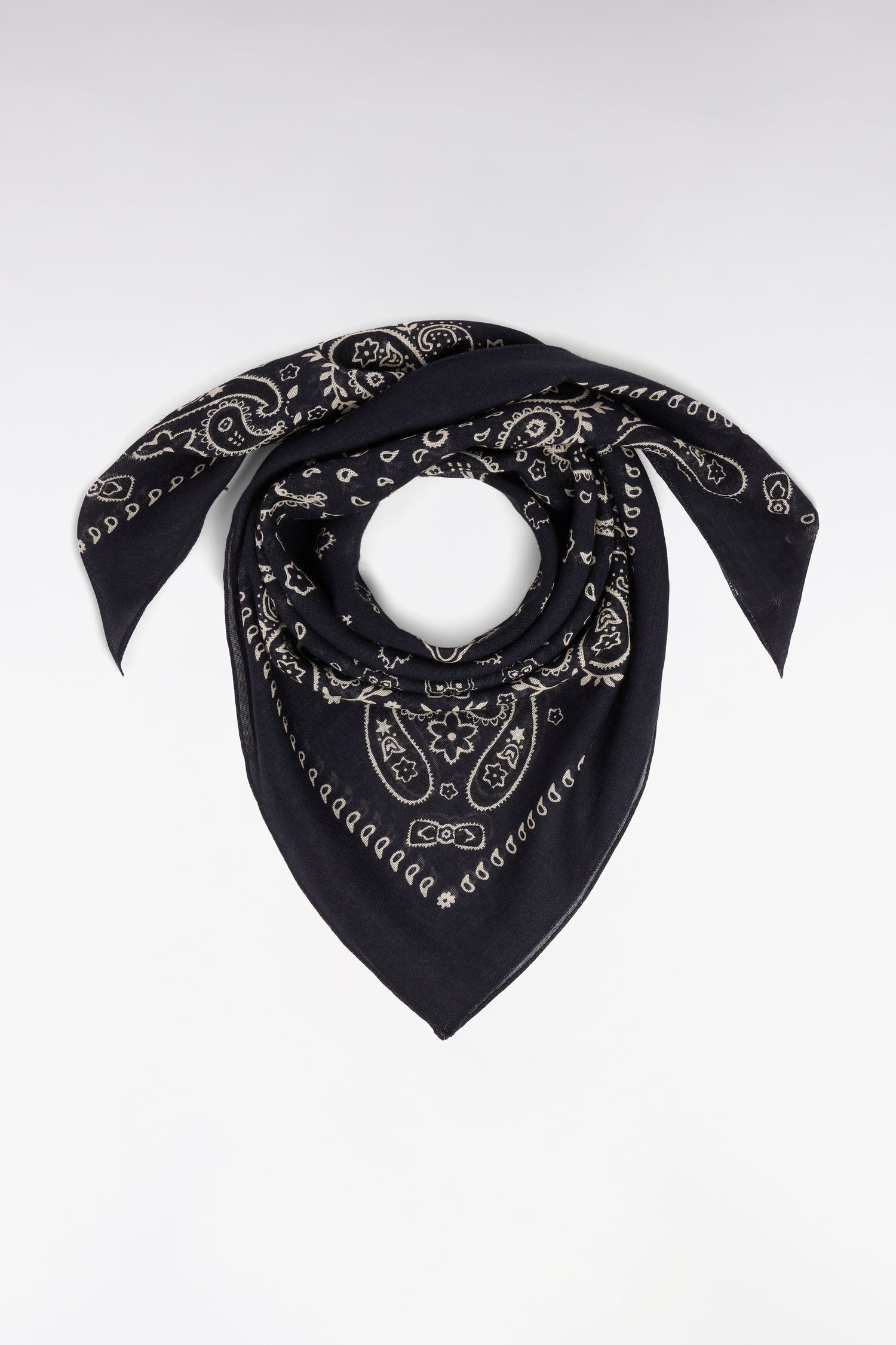 Foulard en coton marine