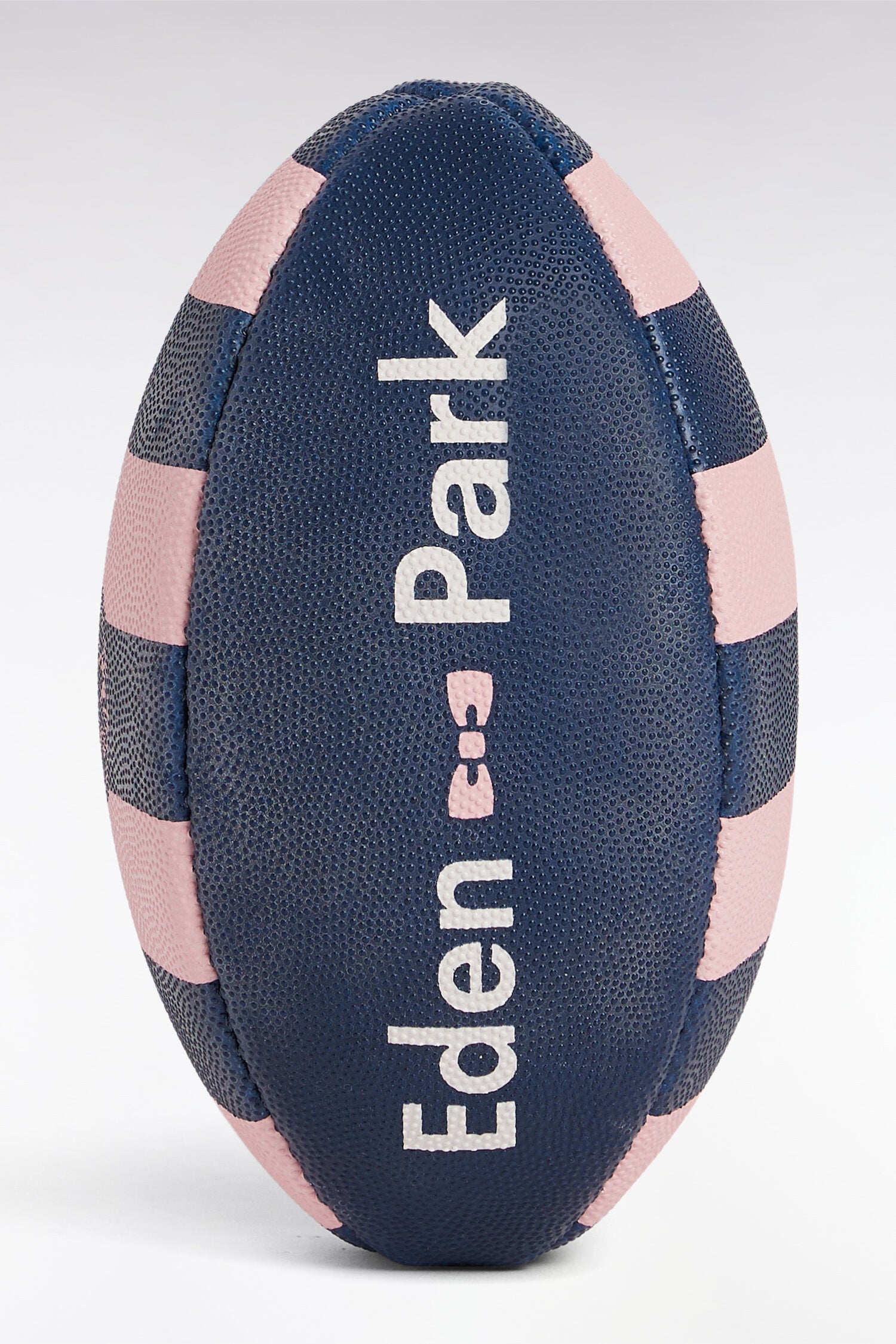 Ballon de rugby en caoutchouc lisse marine et rose