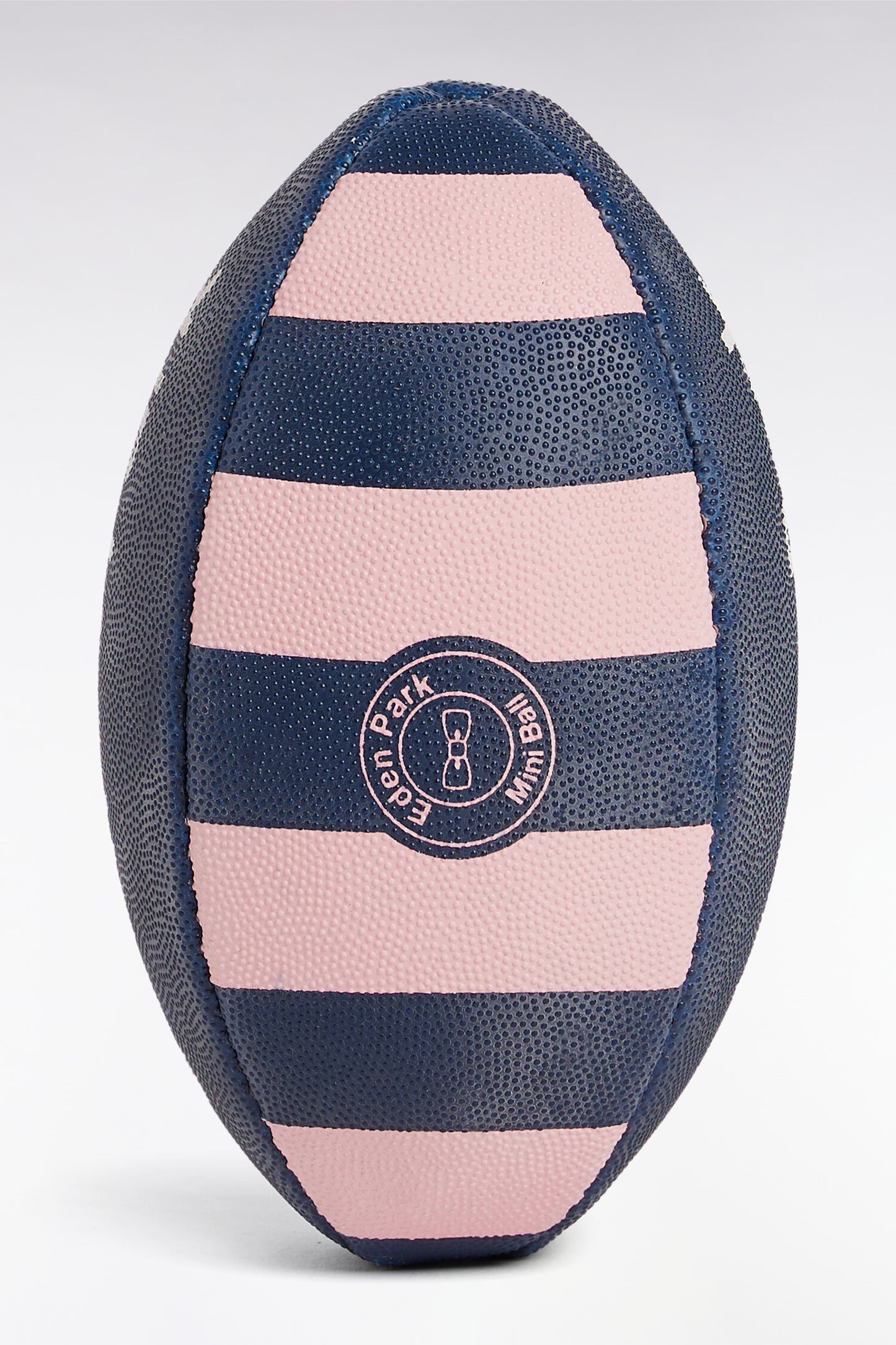 Navy and pink smooth rubber rugby ball
