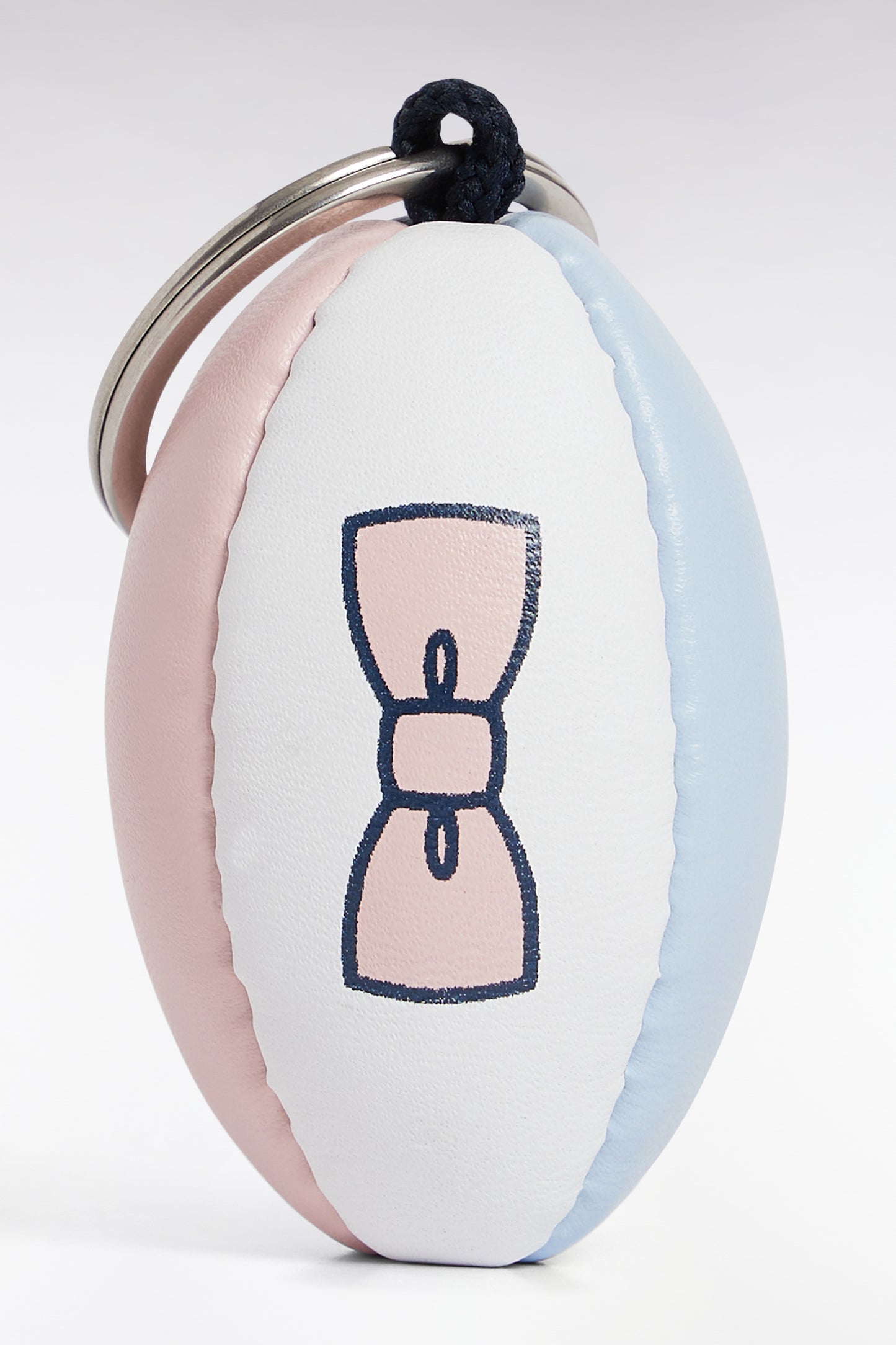 Pink vegan leather keyring