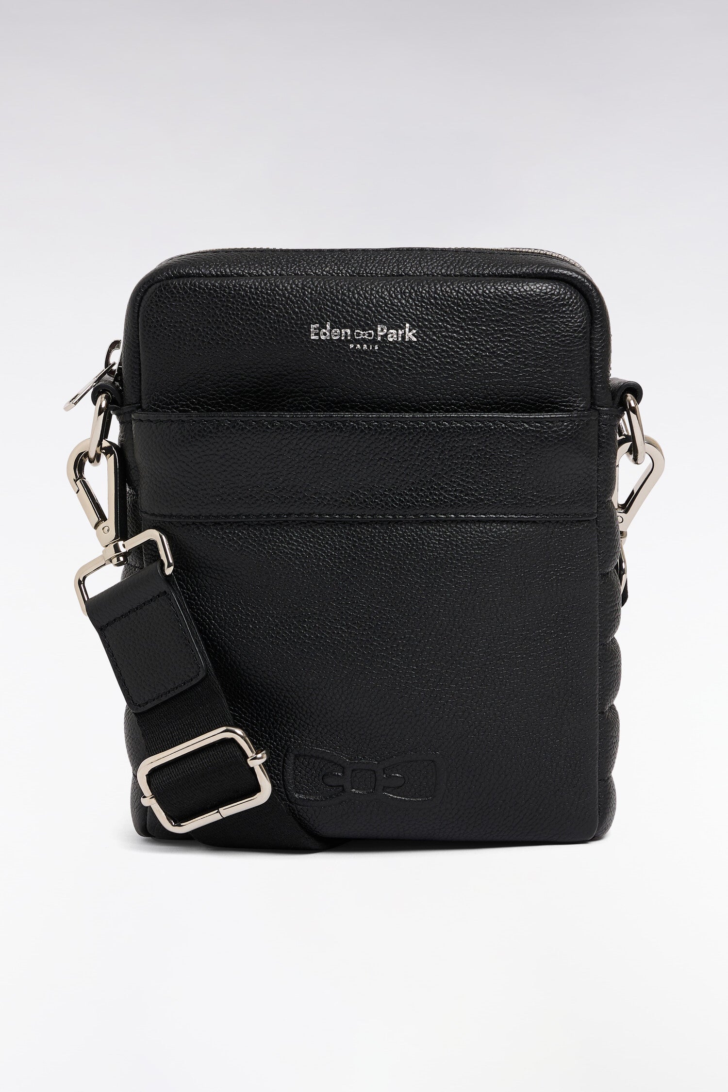 Sacoche en cuir de vachette grainé noir