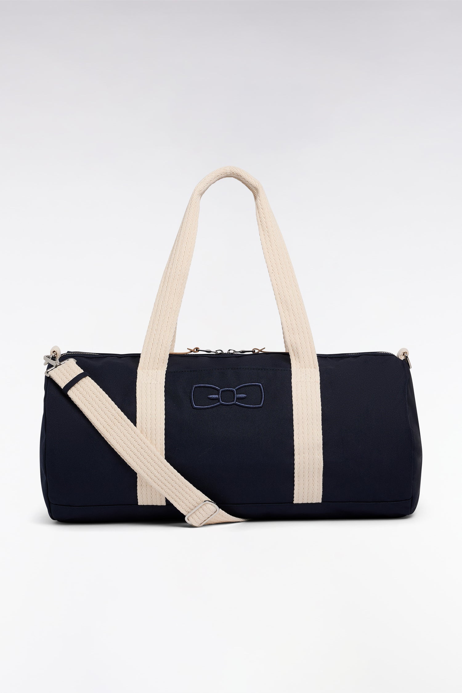 Sac de sport en toile marine à détails de cordage