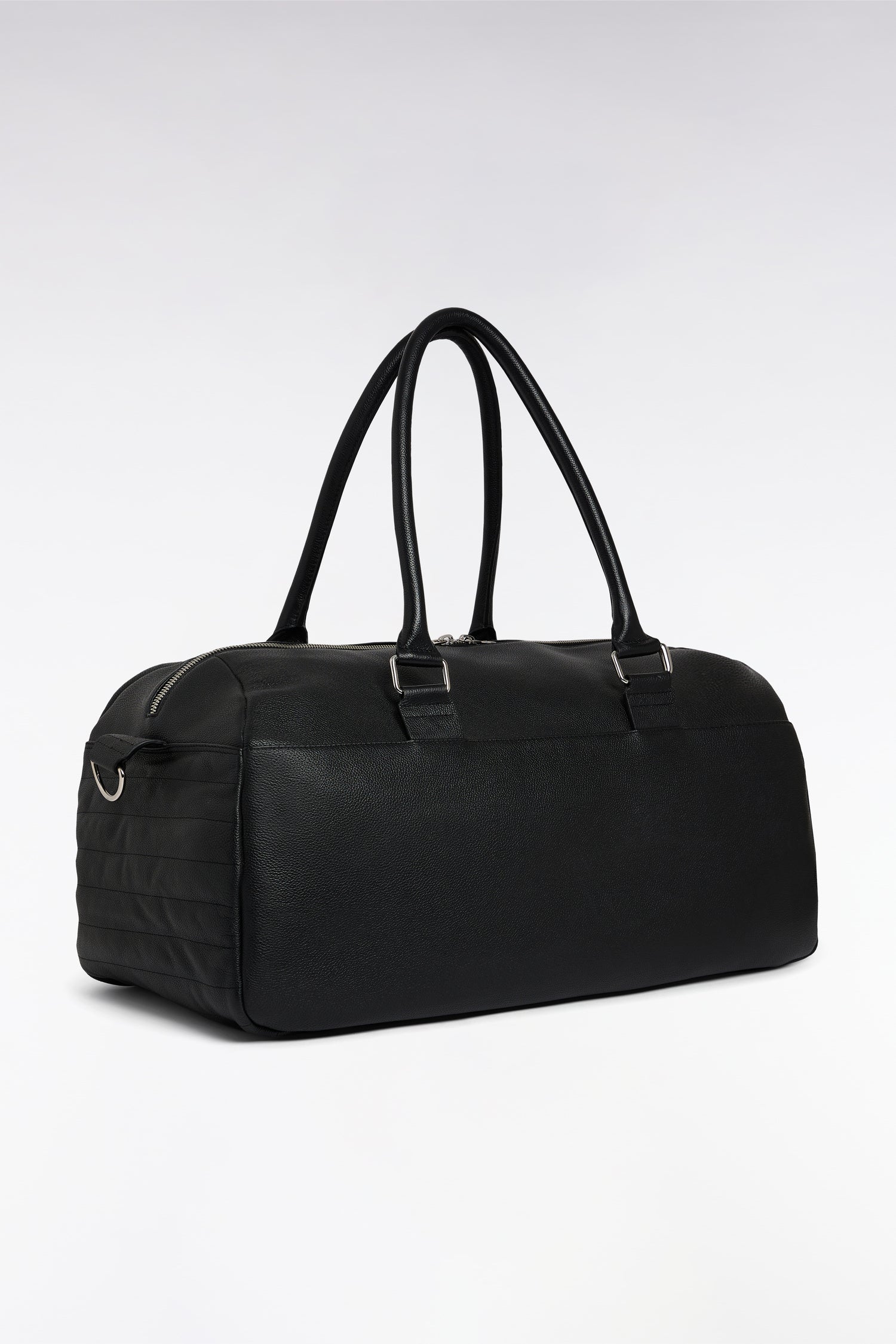 Sac de voyage en cuir grainé noir