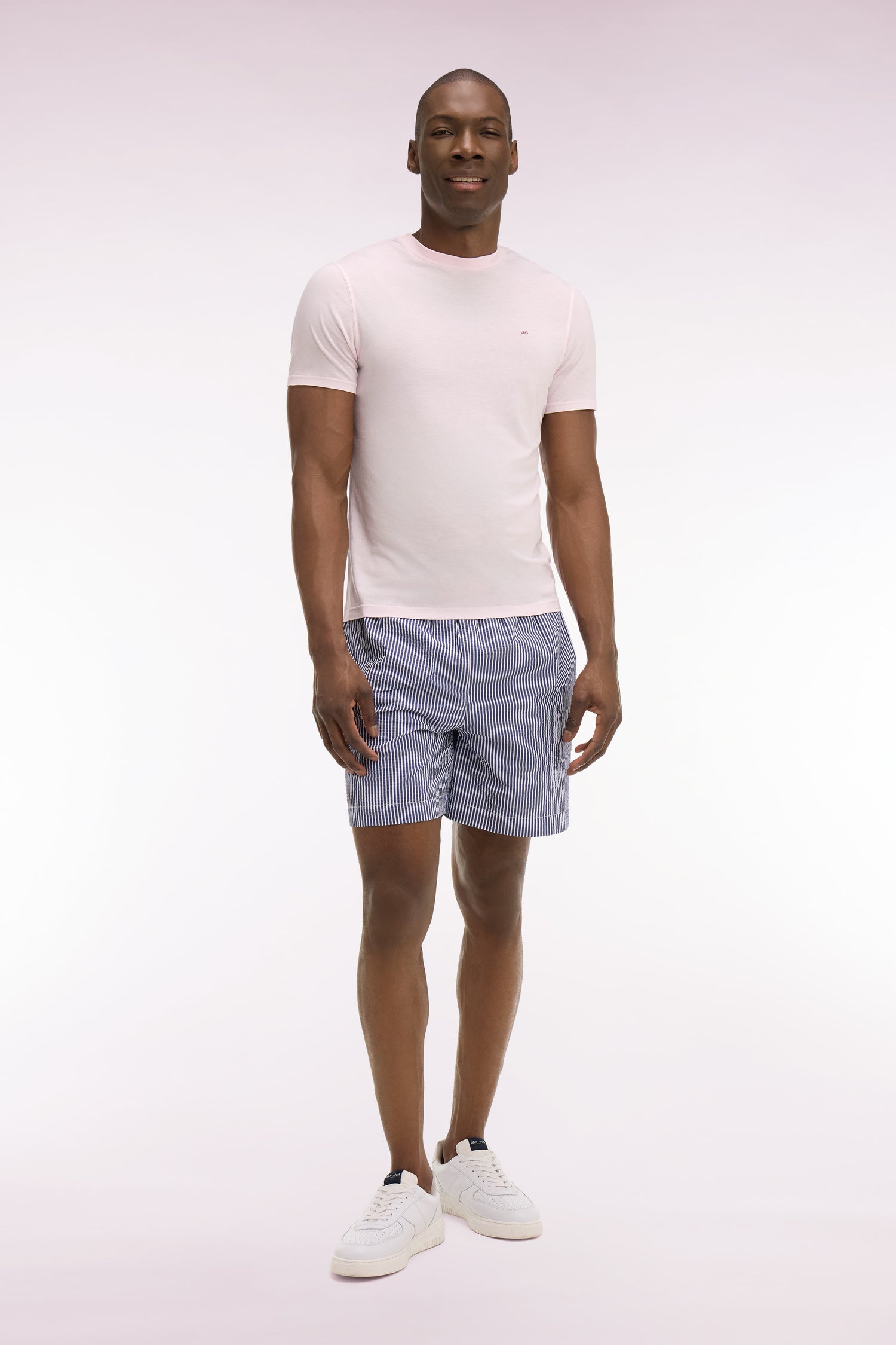 Maillot de bain en coton mélangé marine