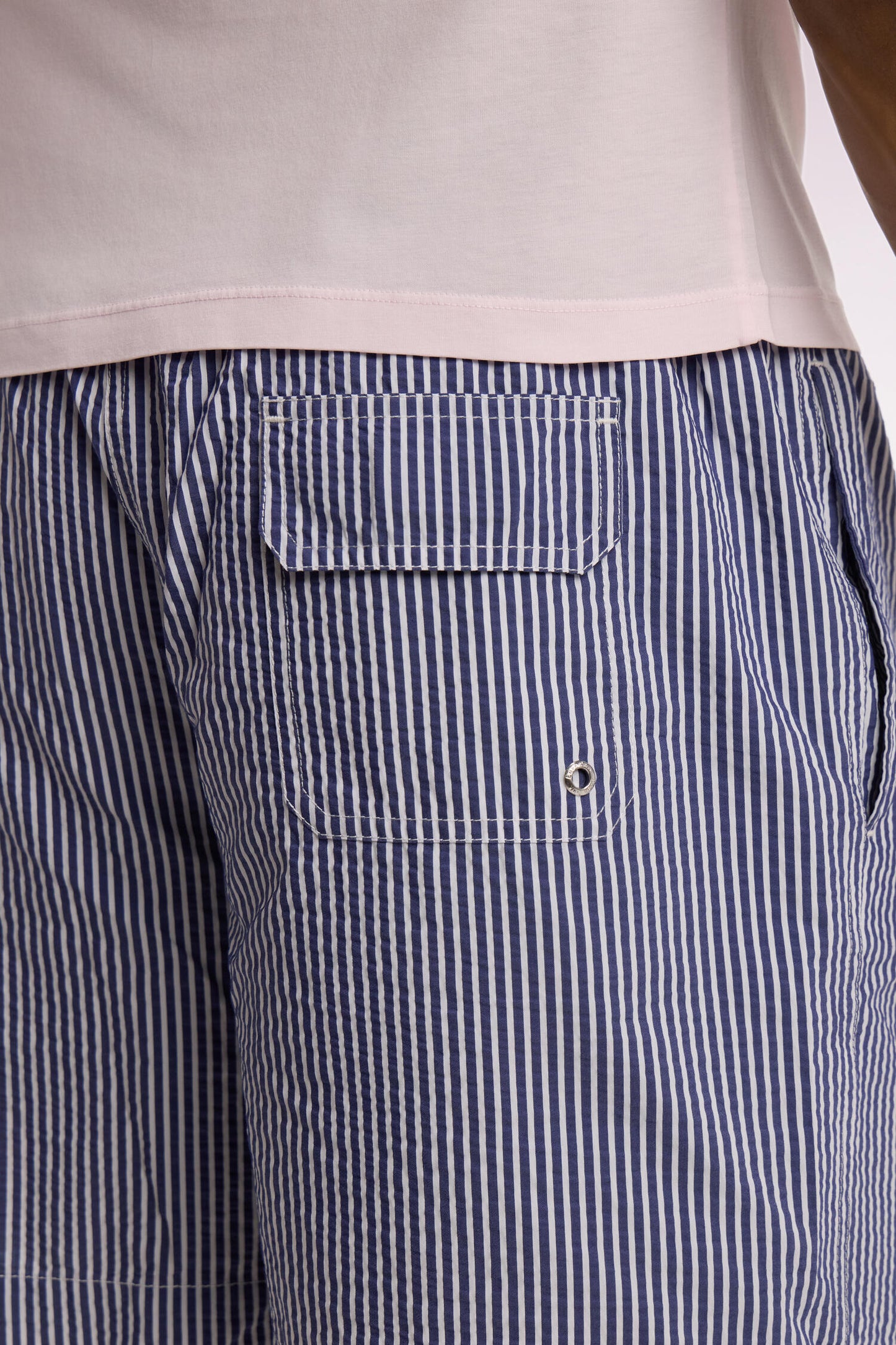 Maillot de bain en coton mélangé marine