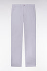 Pantalon chino regular en coton stretch gris