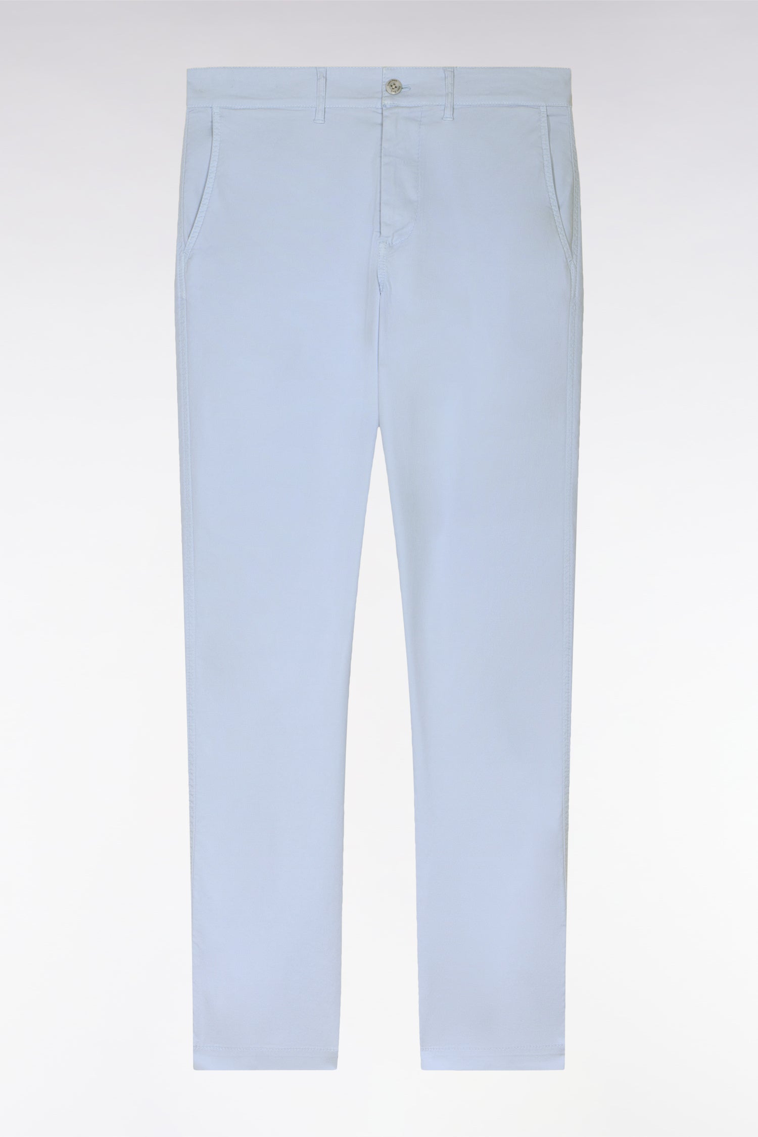 pantaloni chino in lyocell e cotone stretch grigio chiaro