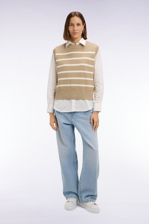 Jean en denim bleached coupe droite et large - Image 3