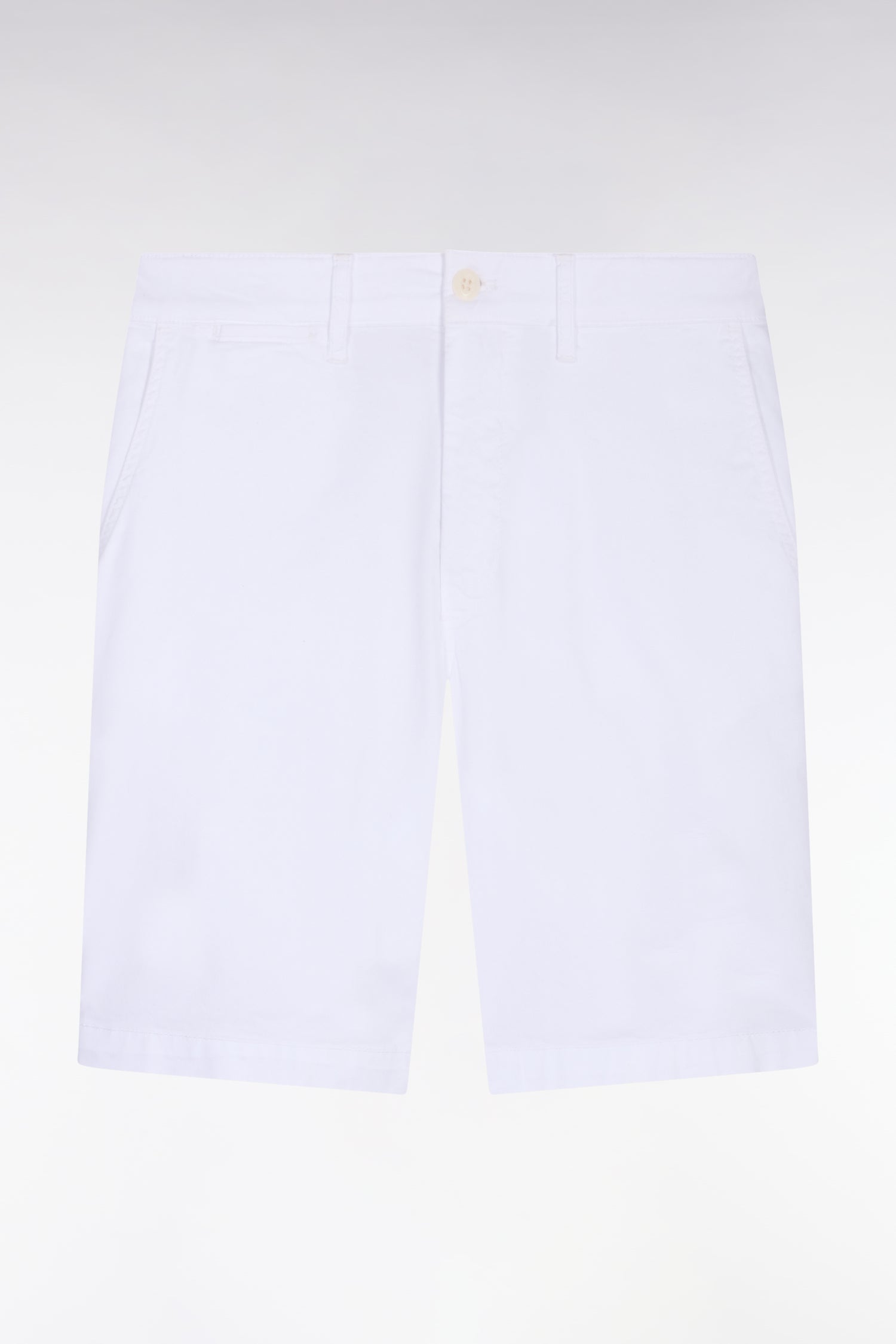 Bermuda chino en gabardine stretch blanc