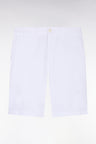 Bermuda chino en gabardine stretch blanc