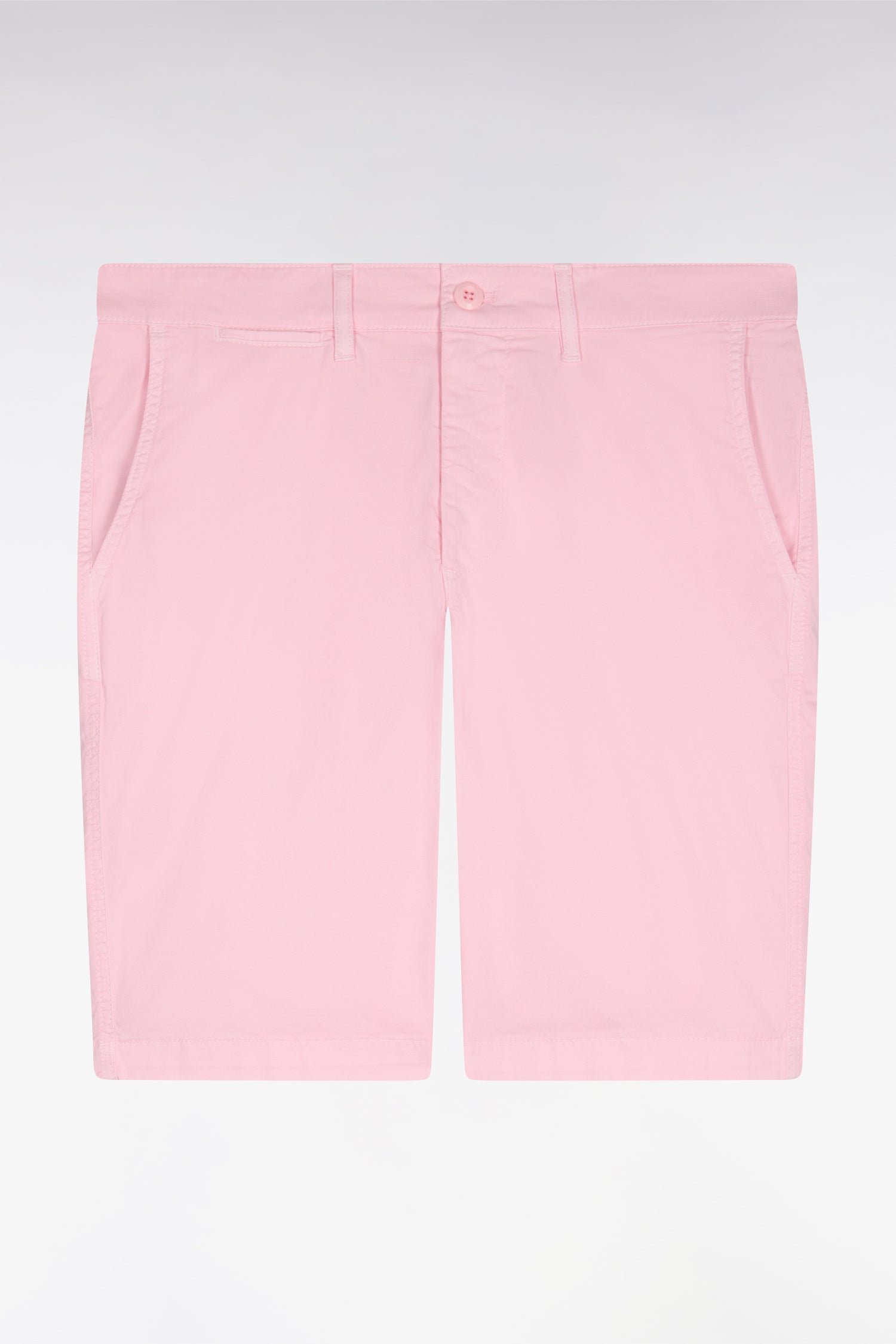 Bermuda chino en gabardine stretch rose