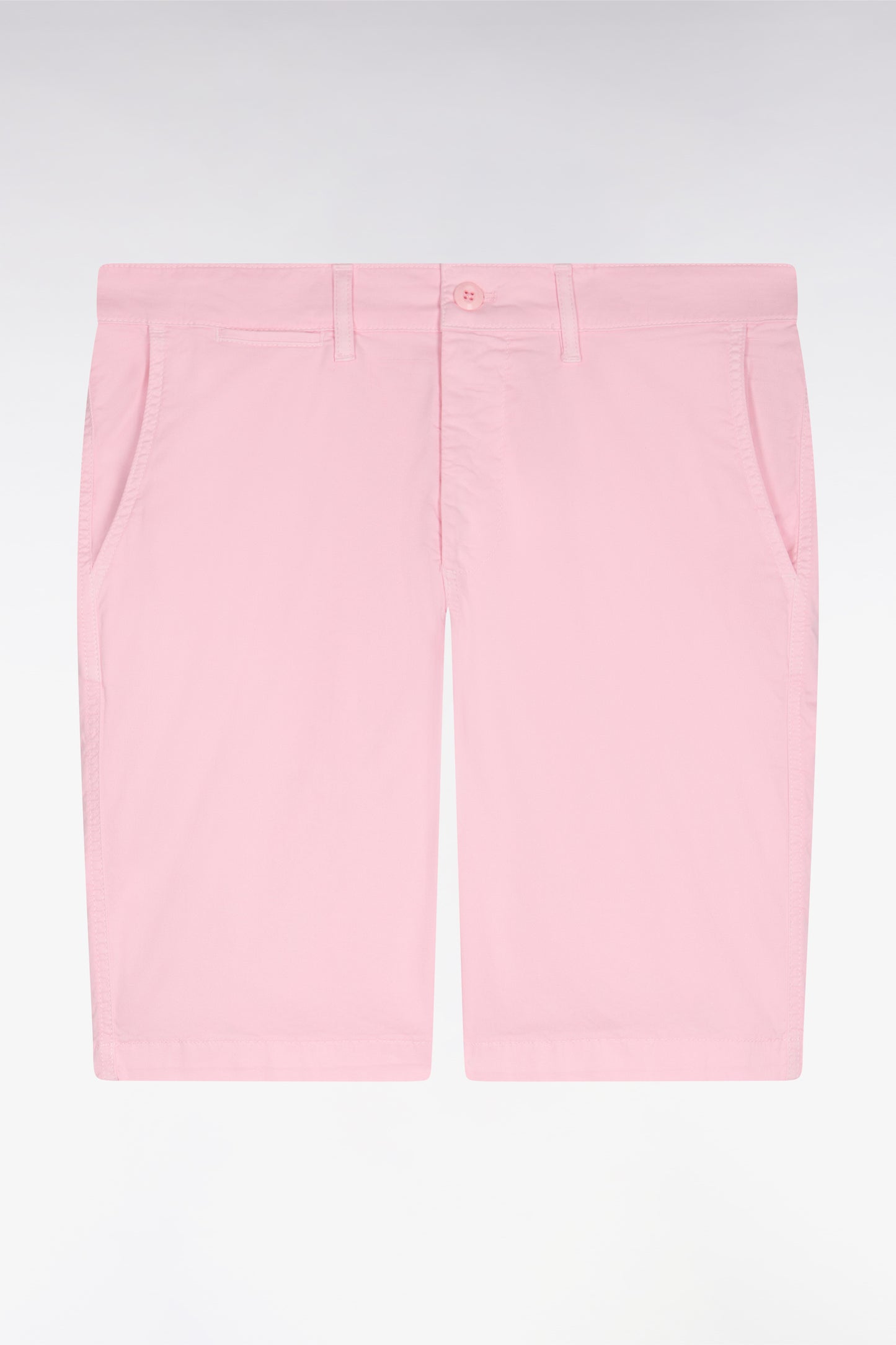 Bermuda chino en gabardine stretch rose