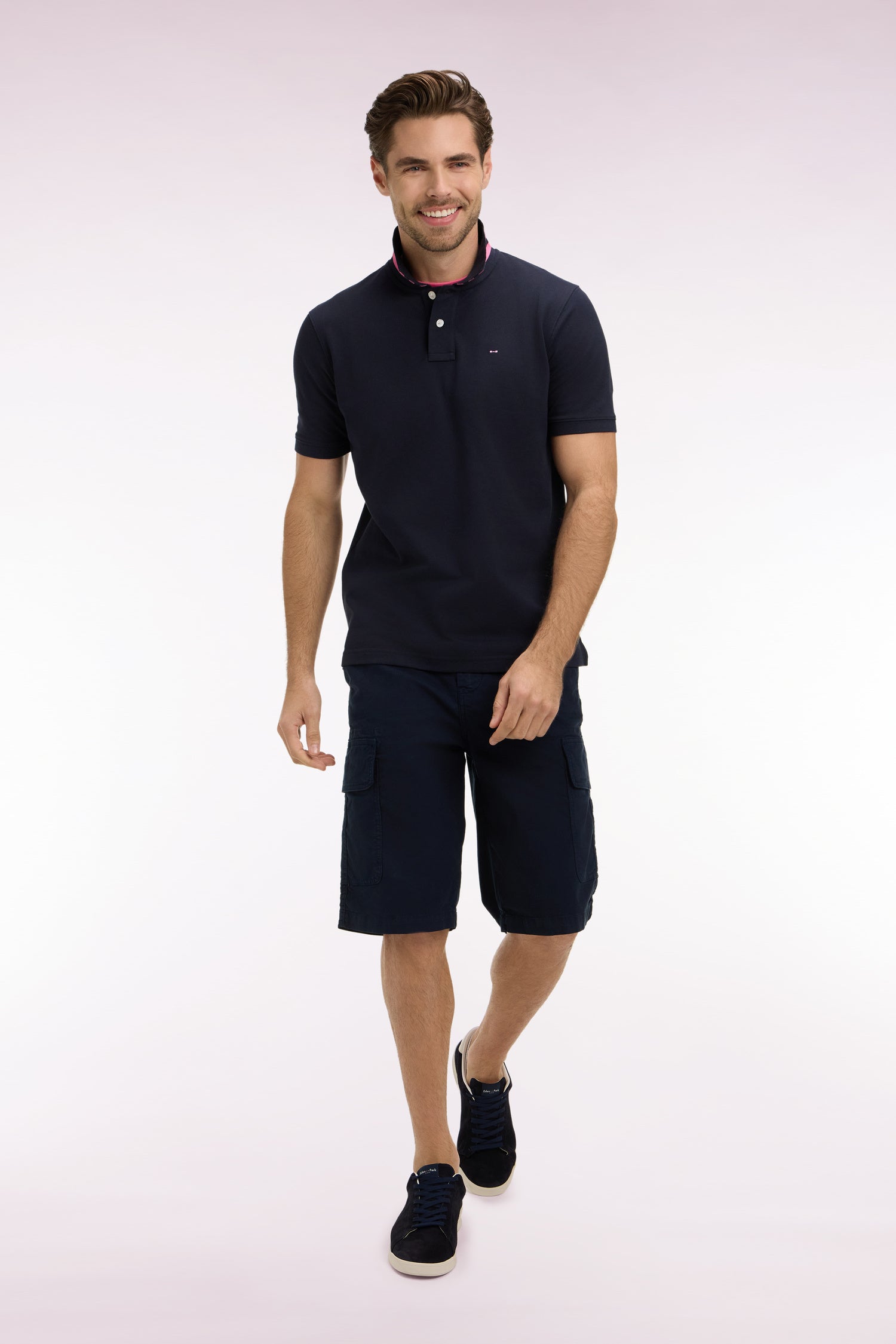 Bermuda cargo en coton marine
