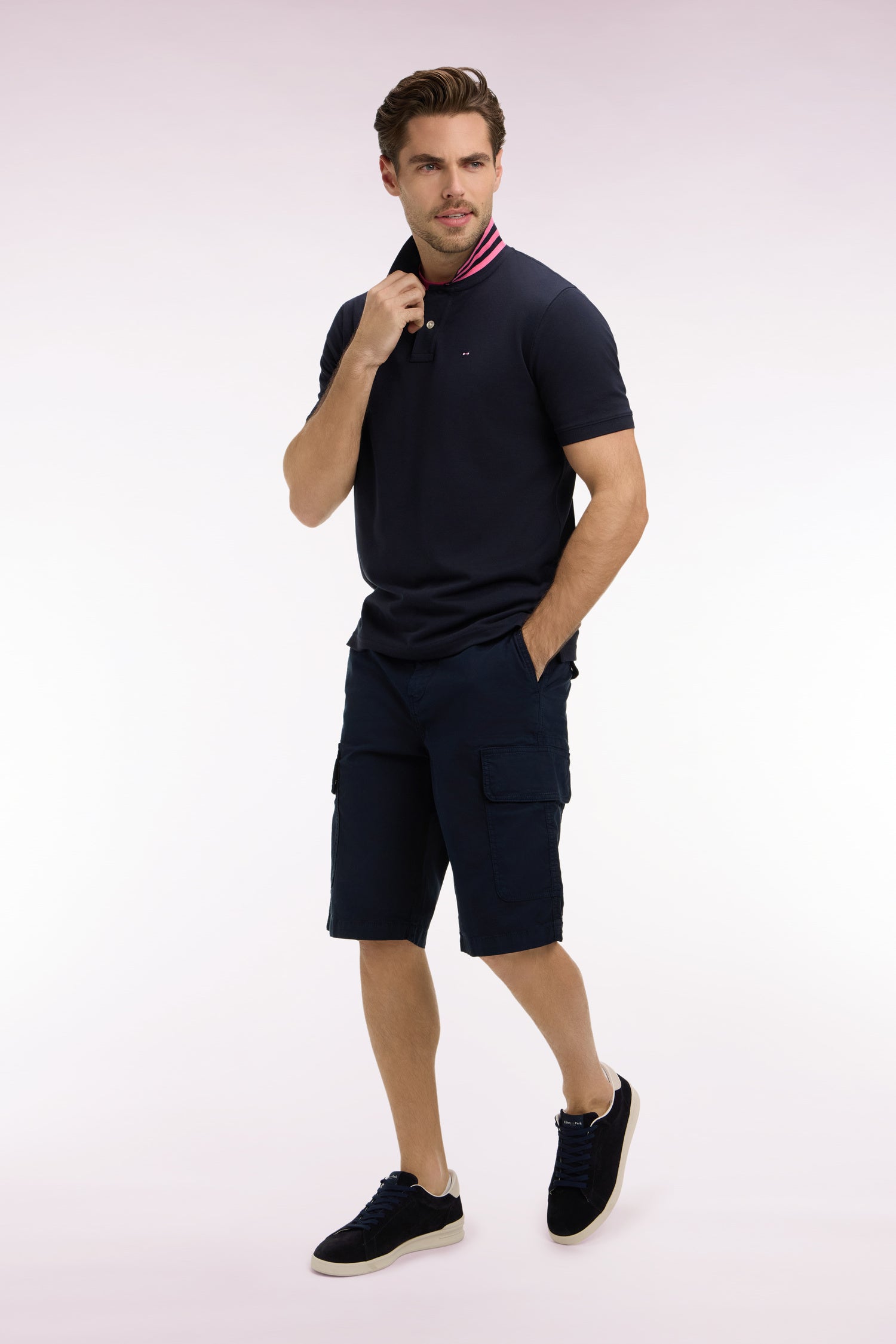Bermuda cargo en coton marine