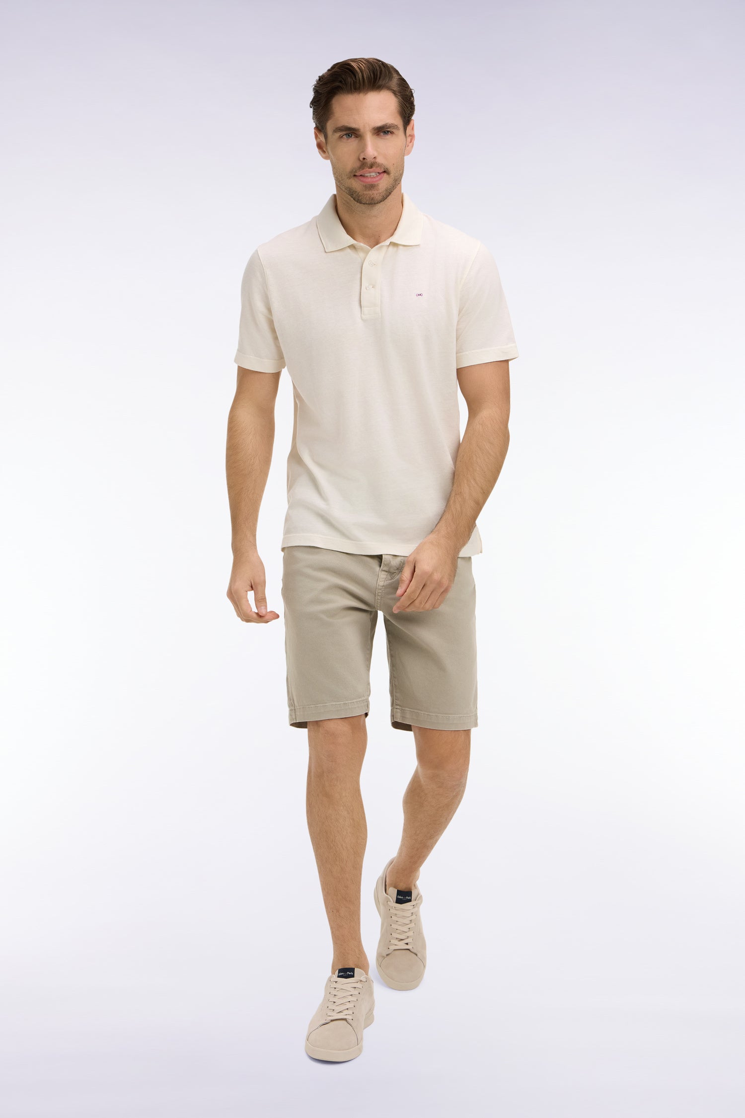 Bermuda en denim stretch kaki