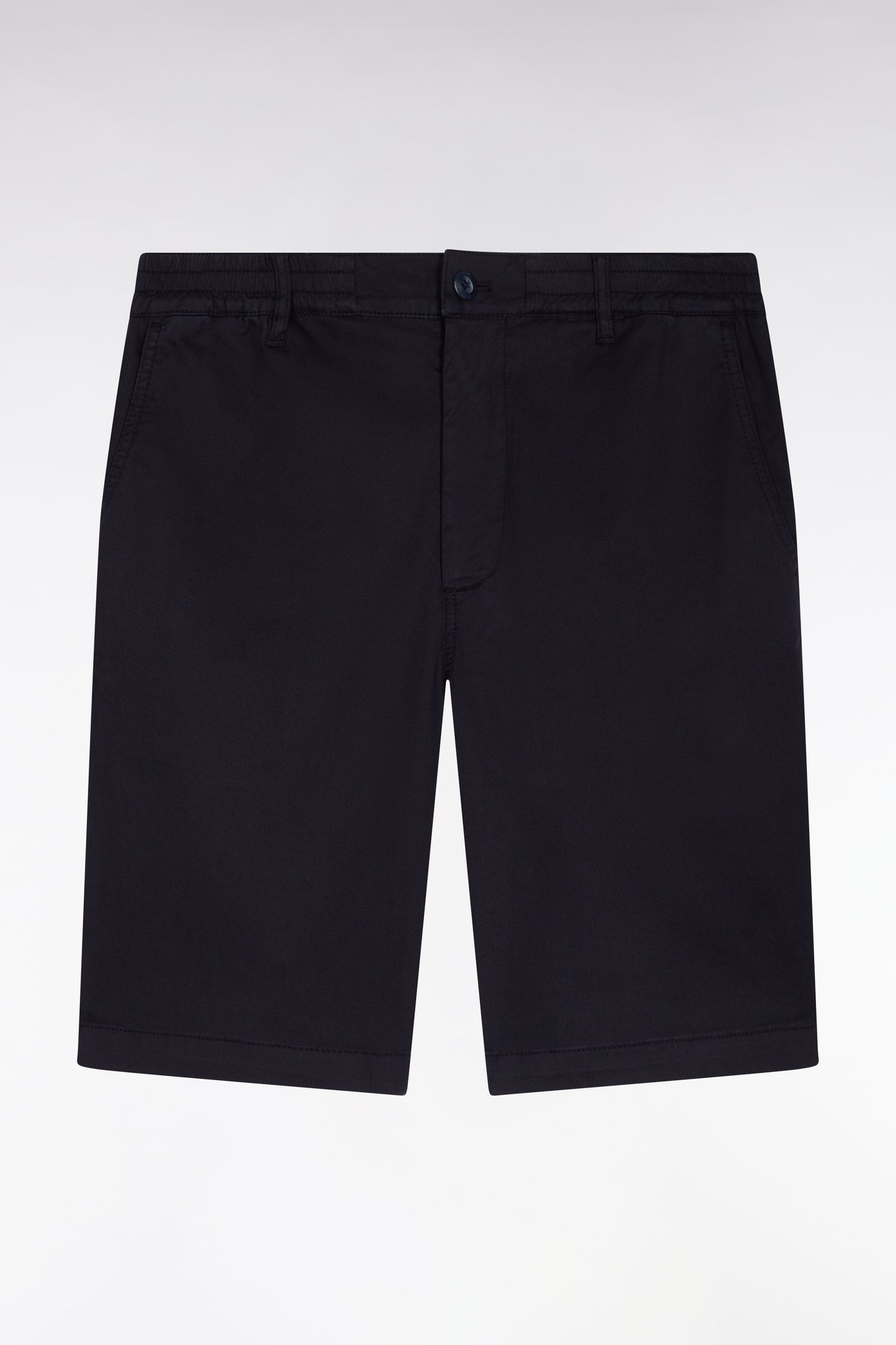 Bermuda en coton et lyocell mélangés marine