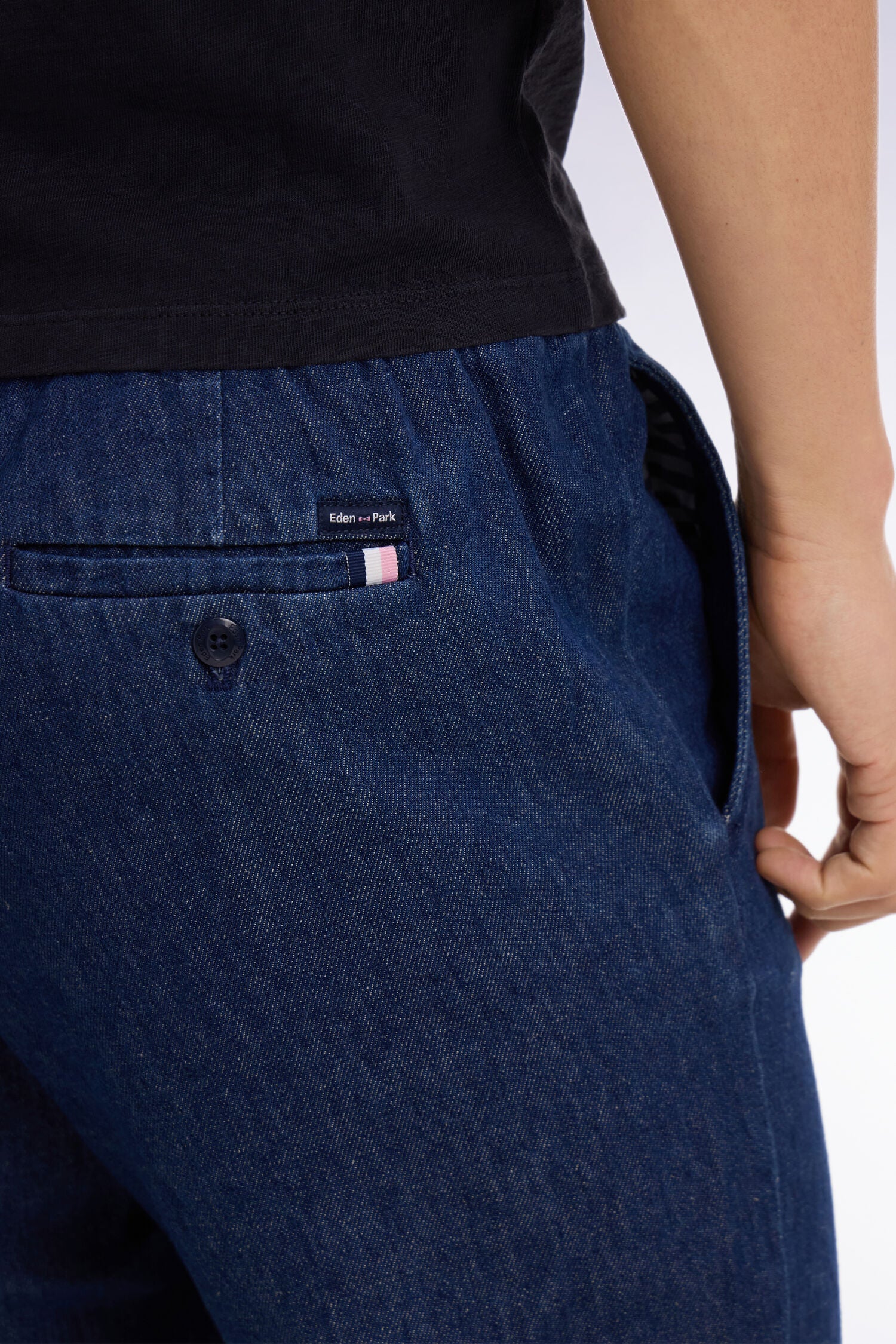 Jeans bleu à fermeture éclair pour homme Jeans bleu à fermeture éclair pour homme