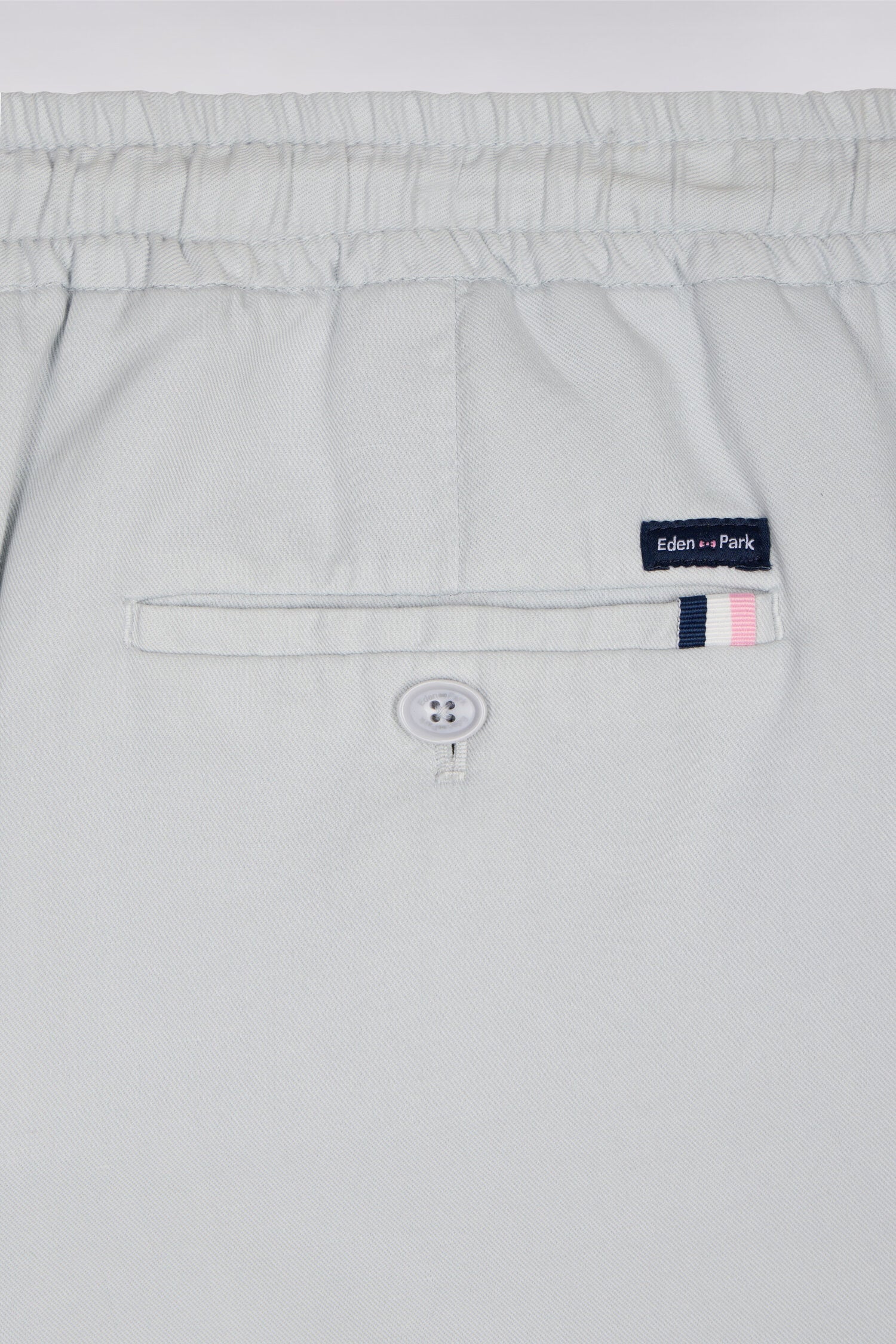 Pantalon en coton lin et lyocell gris clair coupe Modern