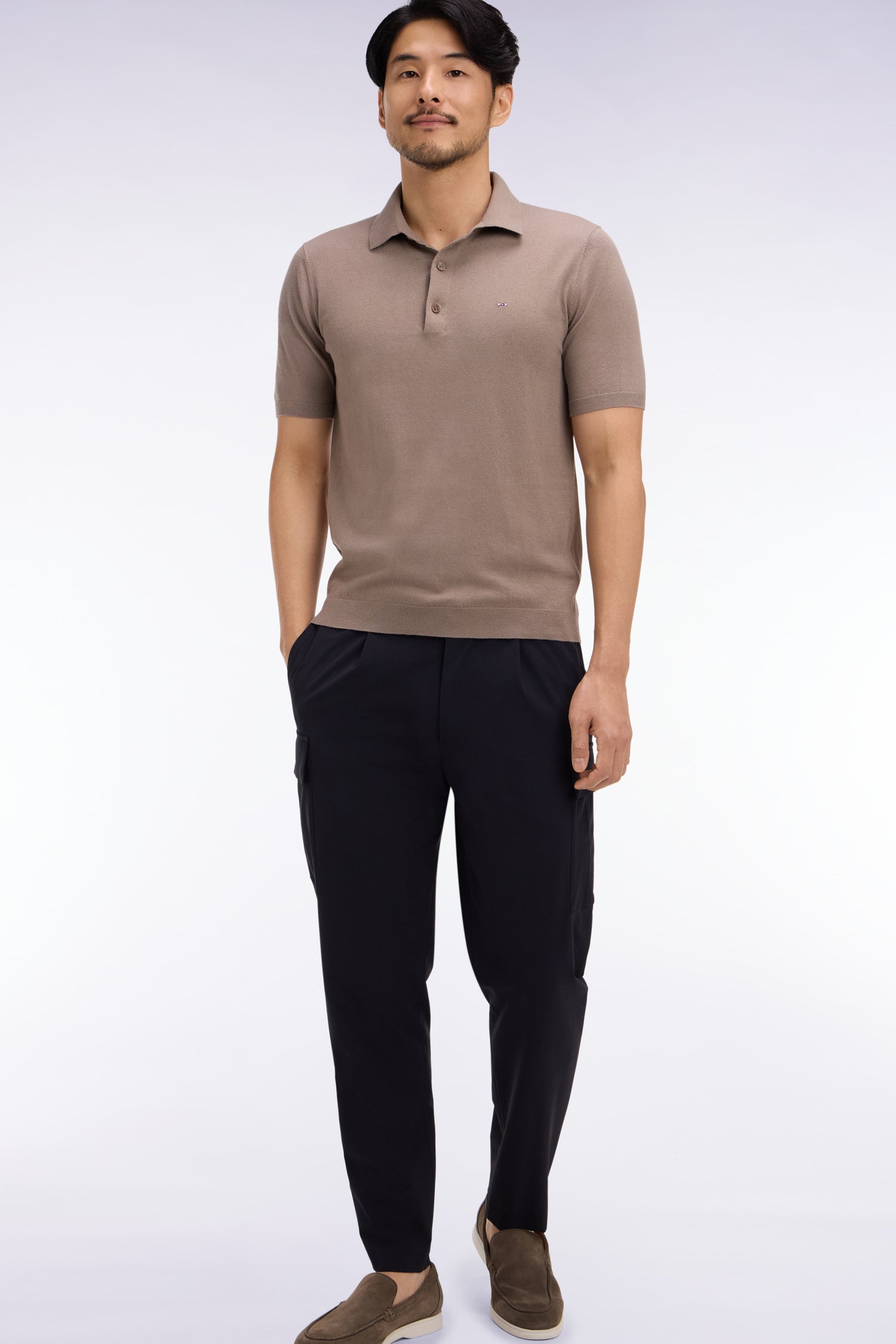 pantalón bolsillos cargo en tejido technique azul marino coupe Modern